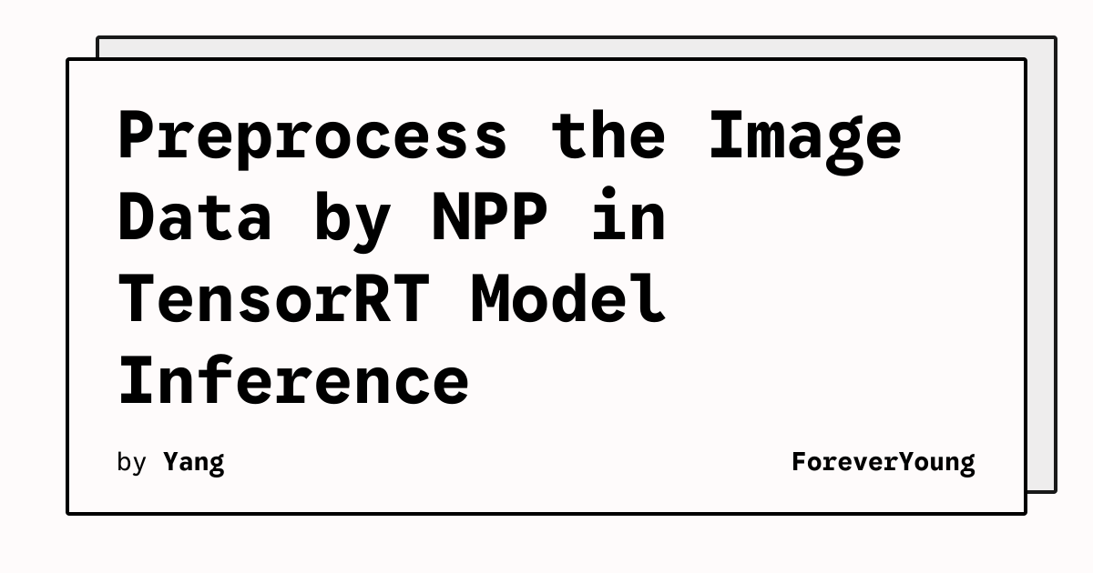 Preprocess the Image Data by NPP in TensorRT Model Inference | ForeverYoung